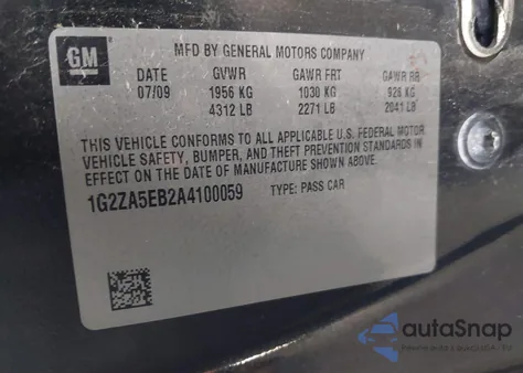 2010 Pontiac G6 from USA, damaged, VIN 1G2ZA5EB2A4100059